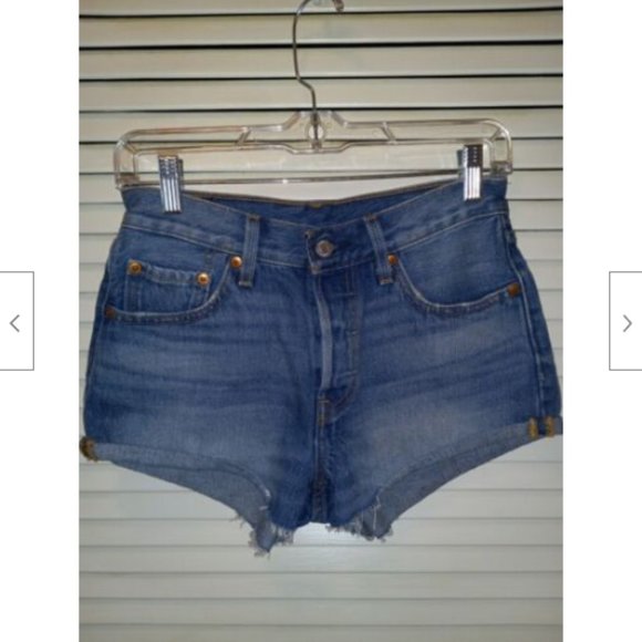 Levi's Pants - Levis 501 Denim Shorts Tag Size Waist 24 Button Fly Denim Inseam 2" 100% Cotton